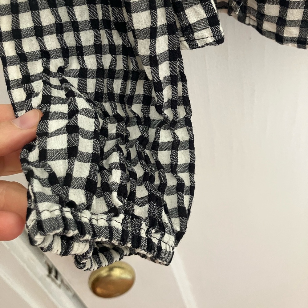 Marc O’Polo ruffled gingham blouse 100% cotton medium - Picture 5 of 6